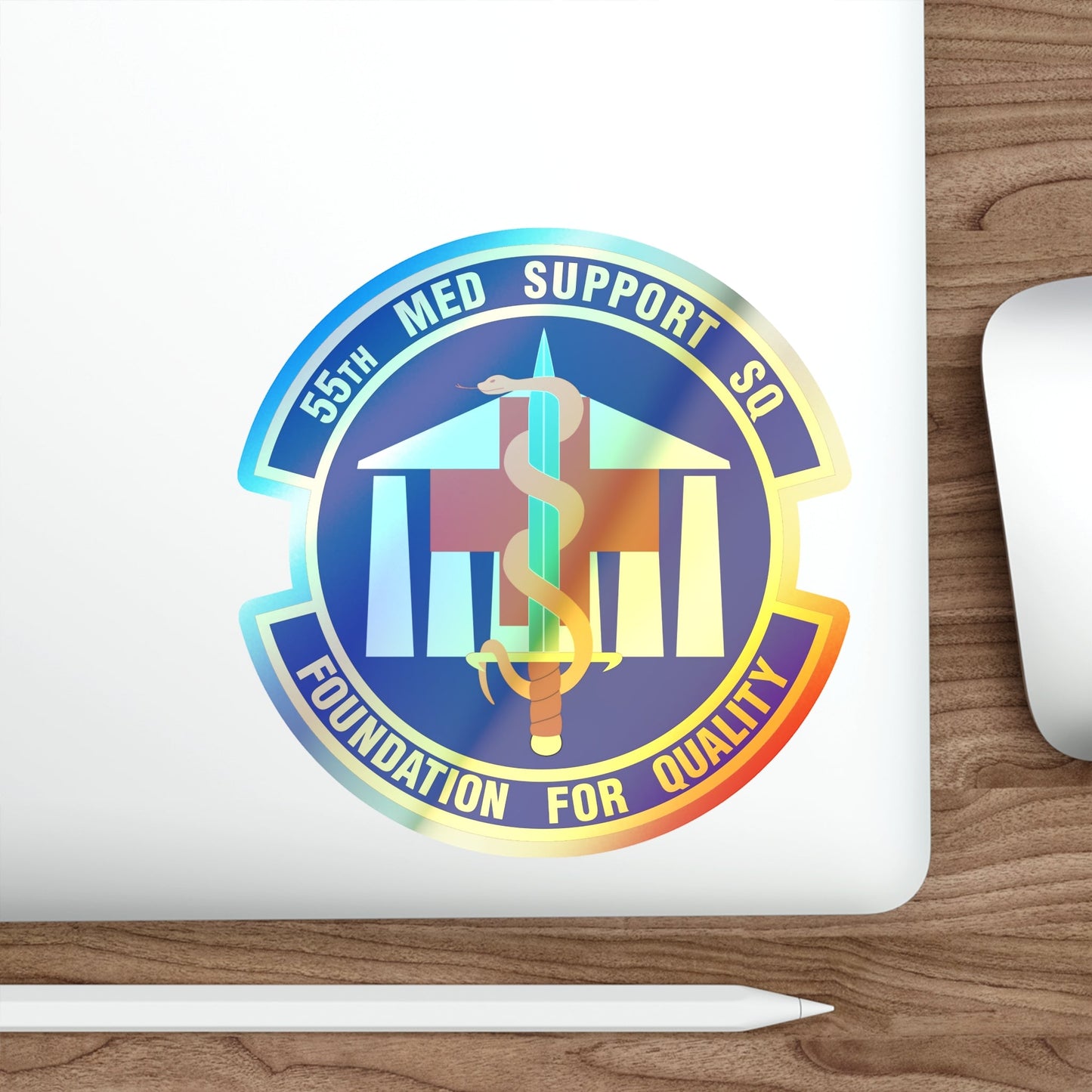 55th Medical Support Squadron (U.S. Air Force) Holographic STICKER Die-Cut Vinyl Decal-The Sticker Space