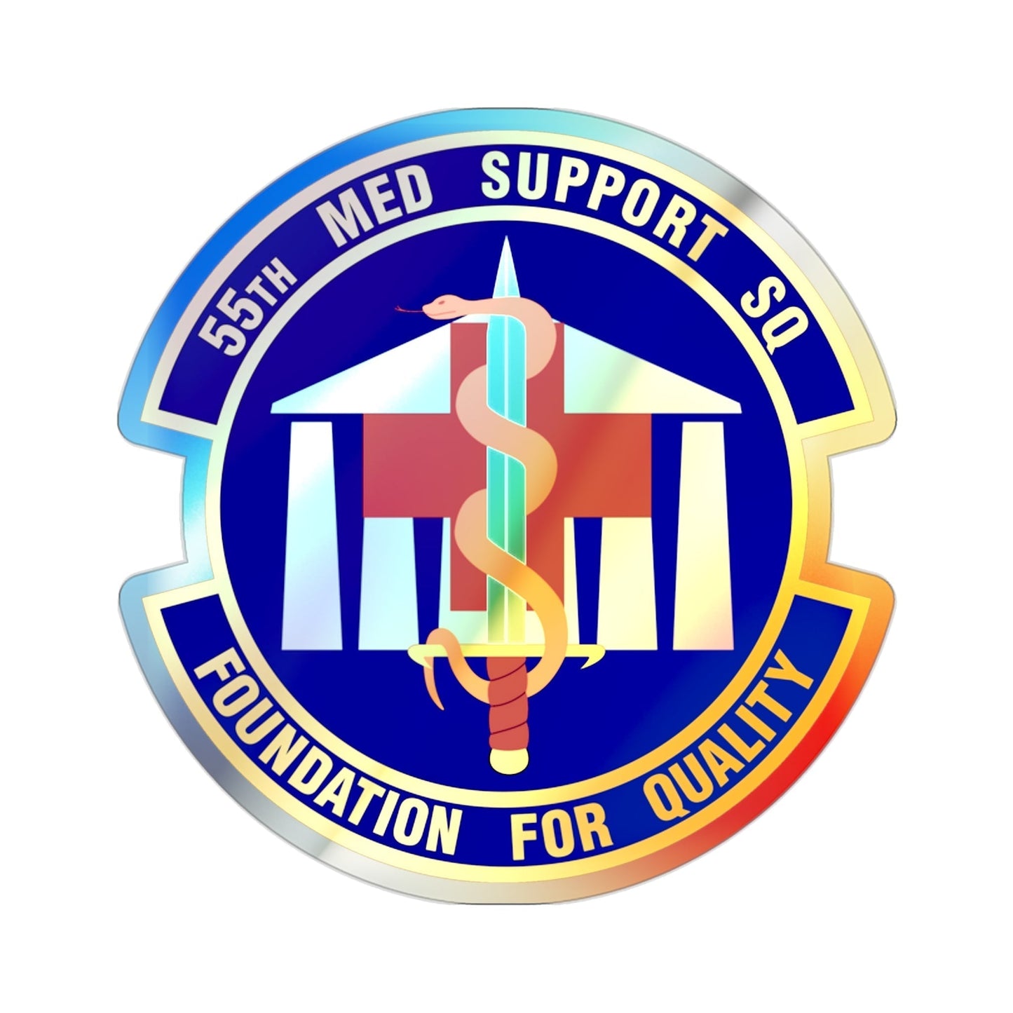 55th Medical Support Squadron (U.S. Air Force) Holographic STICKER Die-Cut Vinyl Decal-2 Inch-The Sticker Space