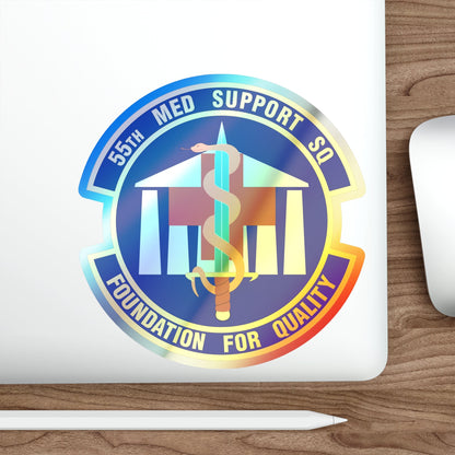 55th Medical Support Squadron (U.S. Air Force) Holographic STICKER Die-Cut Vinyl Decal-The Sticker Space