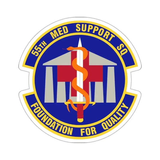 55th Medical Support Squadron (U.S. Air Force) STICKER Vinyl Kiss-Cut Decal 2 Inch White - The Sticker Space