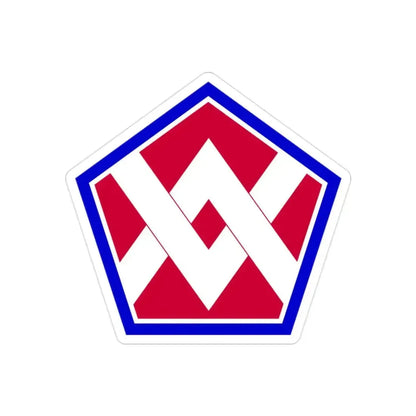 55th Sustainment Brigade (U.S. Army) REVERSE PRINT Transparent Die-Cut STICKER 2 Inch Die-Cut Transparent - The Sticker Space