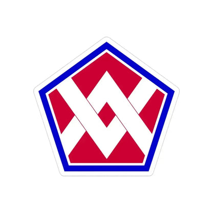 55th Sustainment Brigade (U.S. Army) REVERSE PRINT Transparent Die-Cut STICKER 3 Inch Die-Cut Transparent - The Sticker Space