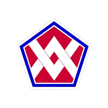 55th Sustainment Brigade (U.S. Army) REVERSE PRINT Transparent Die-Cut STICKER 4 Inch Die-Cut Transparent - The Sticker Space