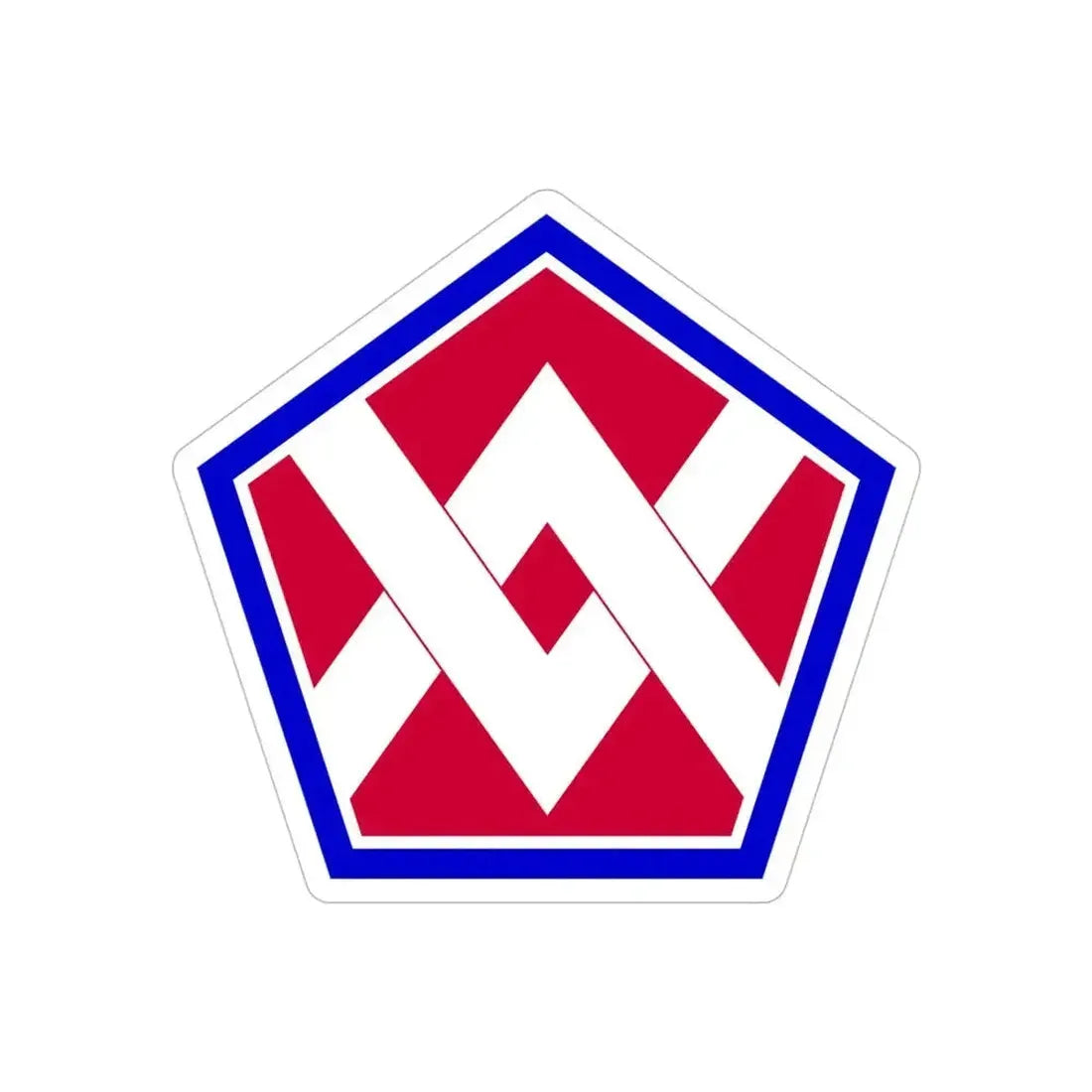 55th Sustainment Brigade (U.S. Army) REVERSE PRINT Transparent Die-Cut STICKER 5 Inch Die-Cut Transparent - The Sticker Space