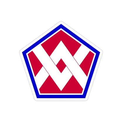 55th Sustainment Brigade (U.S. Army) REVERSE PRINT Transparent Die-Cut STICKER 5 Inch Die-Cut Transparent - The Sticker Space