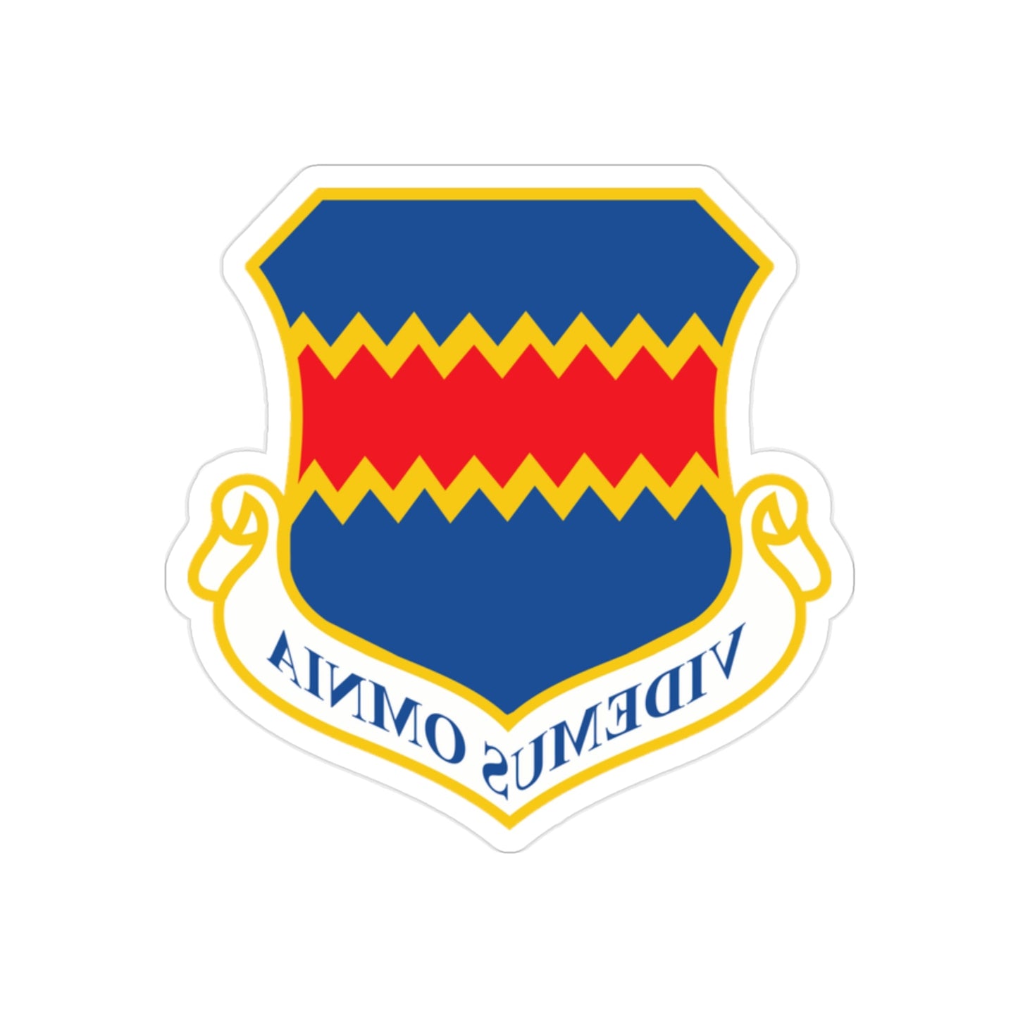 55th Wing (U.S. Air Force) REVERSE PRINT Transparent STICKER-2" × 2"-The Sticker Space