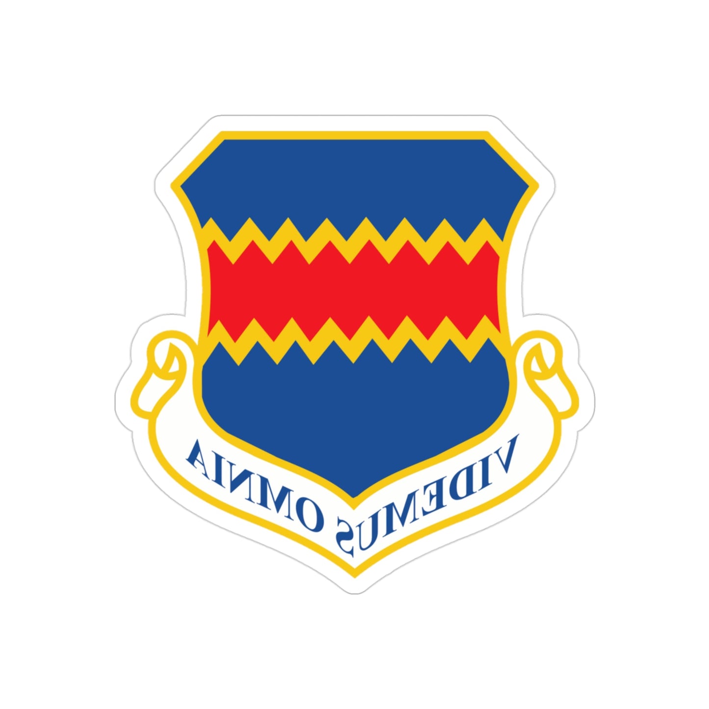 55th Wing (U.S. Air Force) REVERSE PRINT Transparent STICKER-3" × 3"-The Sticker Space