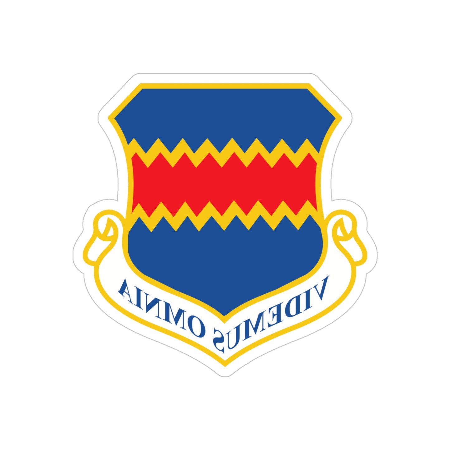 55th Wing (U.S. Air Force) REVERSE PRINT Transparent STICKER-4" × 4"-The Sticker Space