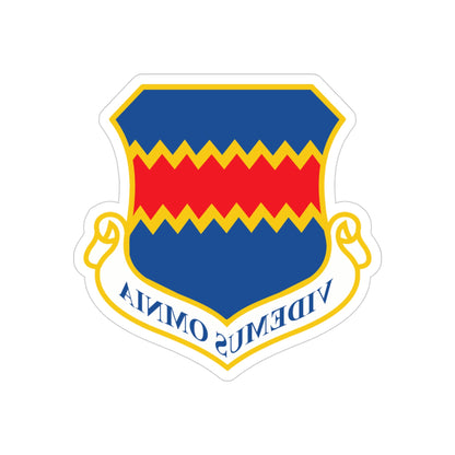 55th Wing (U.S. Air Force) REVERSE PRINT Transparent STICKER-4" × 4"-The Sticker Space