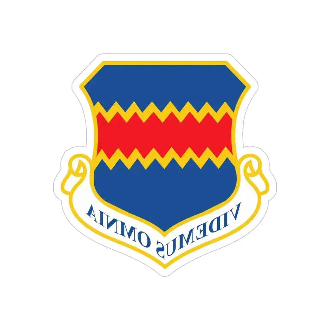 55th Wing (U.S. Air Force) REVERSE PRINT Transparent Die-Cut STICKER 4 Inch Die-Cut Transparent - The Sticker Space