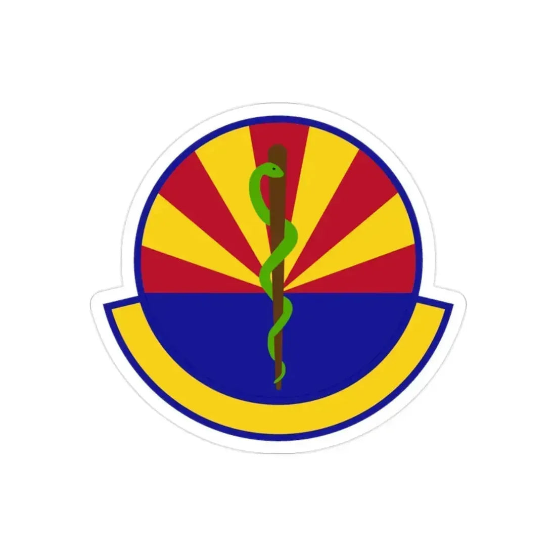 56 Healthcare Operations Squadron AETC (U.S. Air Force) REVERSE PRINT Transparent Die-Cut STICKER 2 Inch Die-Cut Transparent - The Sticker Space