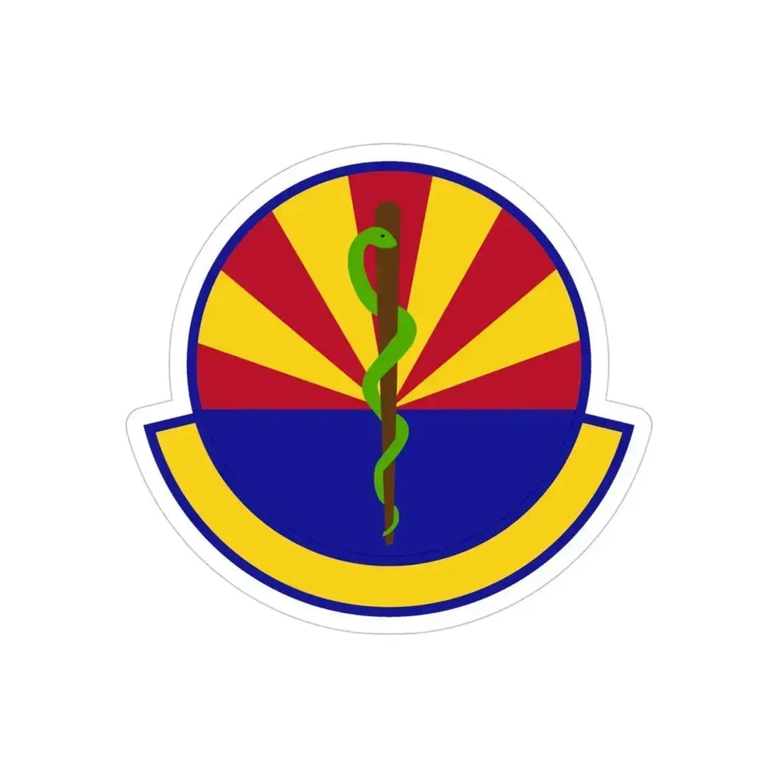 56 Healthcare Operations Squadron AETC (U.S. Air Force) REVERSE PRINT Transparent Die-Cut STICKER 4 Inch Die-Cut Transparent - The Sticker Space