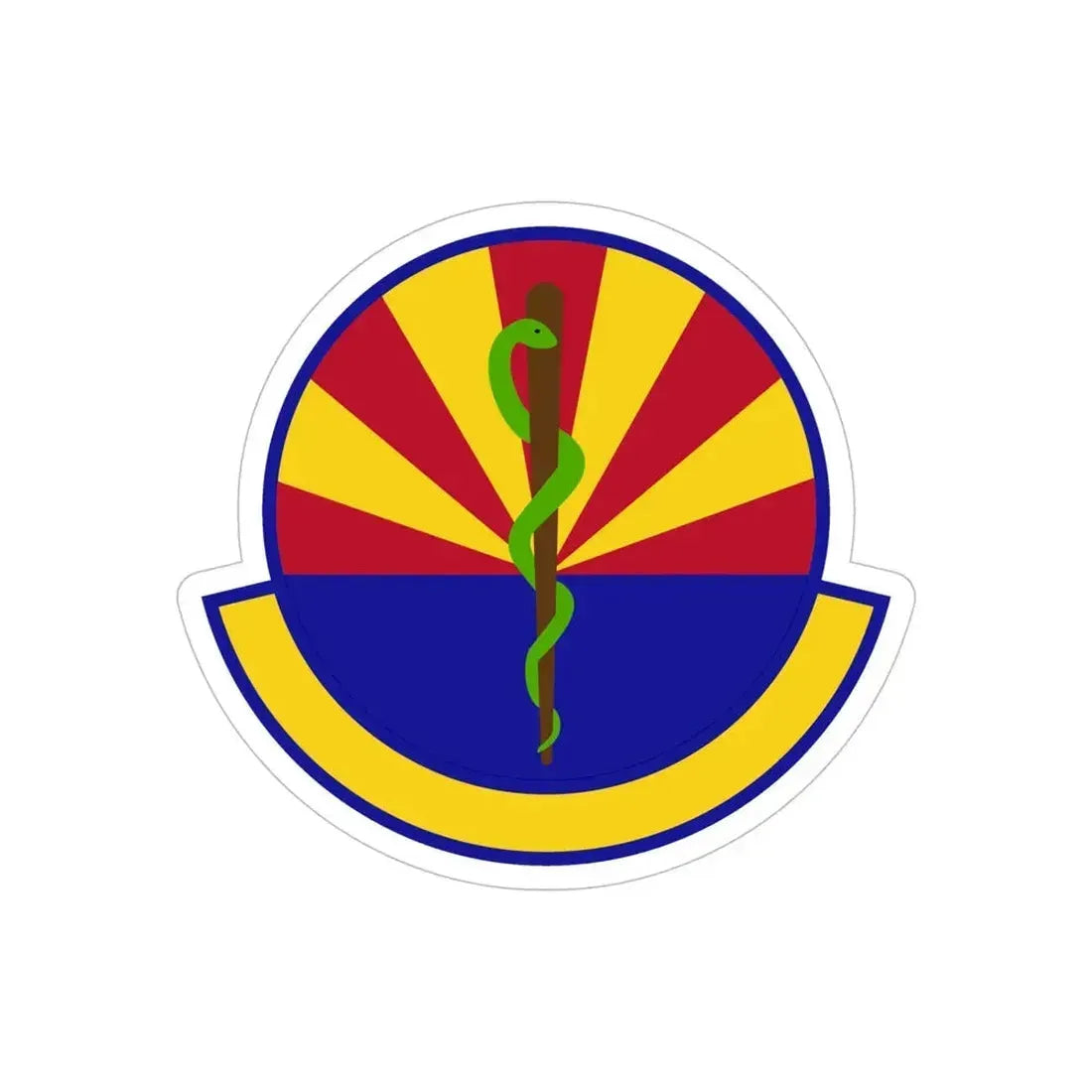 56 Healthcare Operations Squadron AETC (U.S. Air Force) REVERSE PRINT Transparent Die-Cut STICKER - The Sticker Space