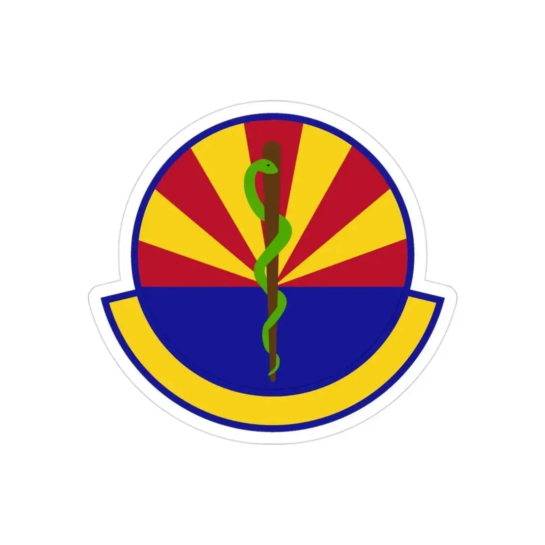 56 Healthcare Operations Squadron AETC (U.S. Air Force) REVERSE PRINT Transparent Die-Cut STICKER - The Sticker Space