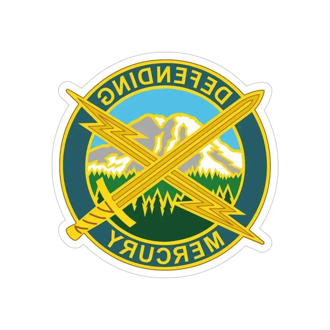 56 Information Operations Group (U.S. Army) REVERSE PRINT Transparent Die-Cut STICKER 5 Inch Die-Cut Transparent - The Sticker Space