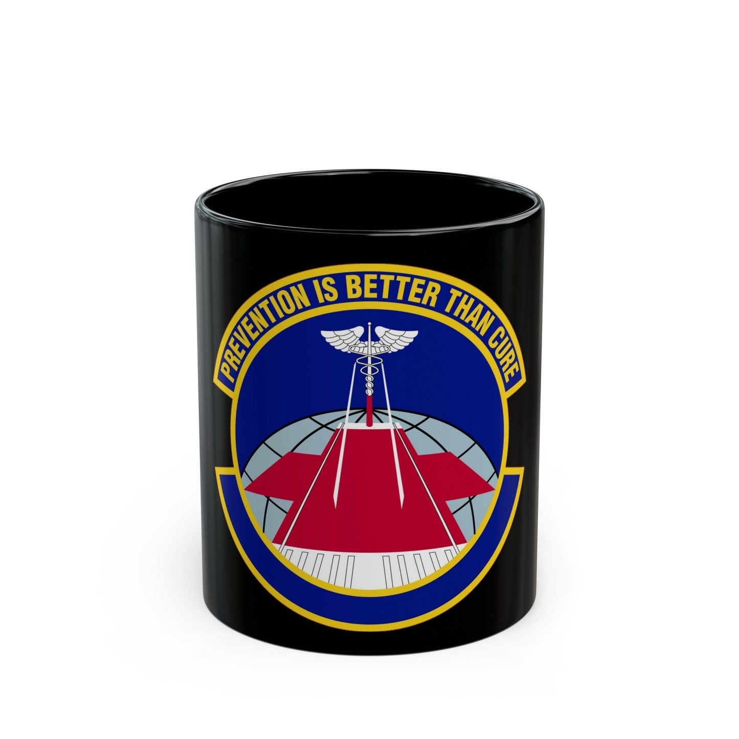 56 Operational Medical Readiness Squadron AETC (U.S. Air Force) Black Coffee Mug-11oz-The Sticker Space