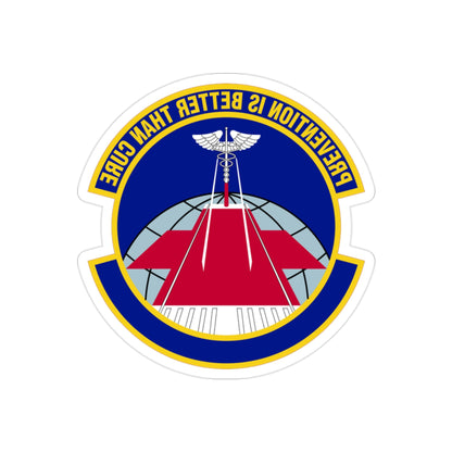 56 Operational Medical Readiness Squadron AETC (U.S. Air Force) REVERSE PRINT Transparent STICKER-2" × 2"-The Sticker Space