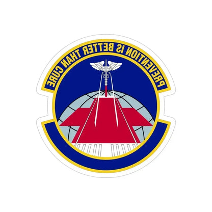 56 Operational Medical Readiness Squadron AETC (U.S. Air Force) REVERSE PRINT Transparent Die-Cut STICKER 5 Inch Die-Cut Transparent - The Sticker Space