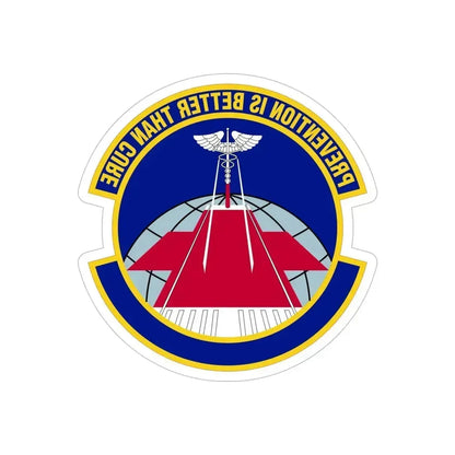 56 Operational Medical Readiness Squadron AETC (U.S. Air Force) REVERSE PRINT Transparent Die-Cut STICKER 6 Inch Die-Cut Transparent - The Sticker Space