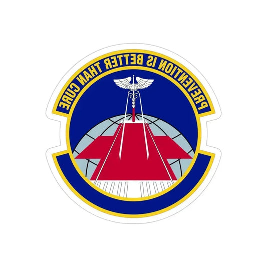 56 Operational Medical Readiness Squadron AETC (U.S. Air Force) REVERSE PRINT Transparent Die-Cut STICKER 6 Inch Die-Cut Transparent - The Sticker Space
