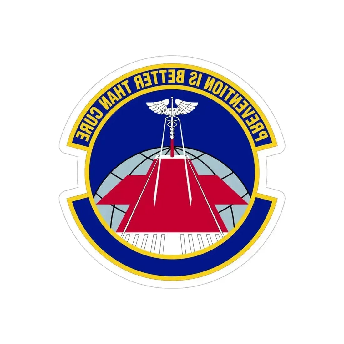 56 Operational Medical Readiness Squadron AETC (U.S. Air Force) REVERSE PRINT Transparent Die-Cut STICKER - The Sticker Space