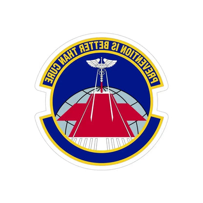 56 Operational Medical Readiness Squadron AETC (U.S. Air Force) REVERSE PRINT Transparent Die-Cut STICKER - The Sticker Space