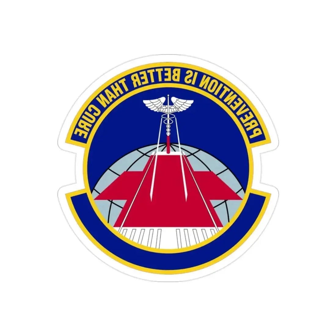 56 Operational Medical Readiness Squadron AETC (U.S. Air Force) REVERSE PRINT Transparent Die-Cut STICKER - The Sticker Space