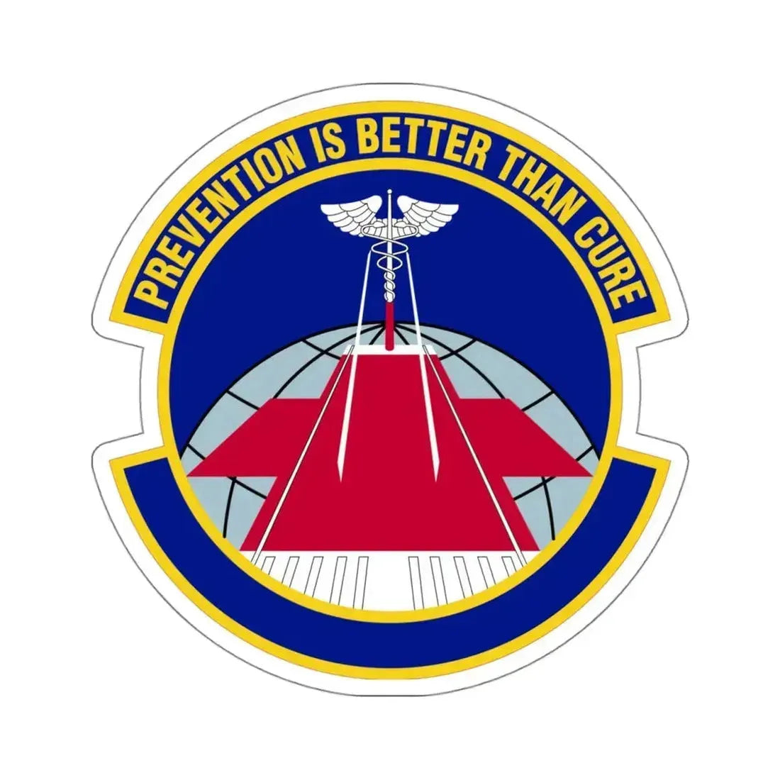 56 Operational Medical Readiness Squadron AETC (U.S. Air Force) STICKER Vinyl Kiss-Cut Decal 4 Inch White - The Sticker Space