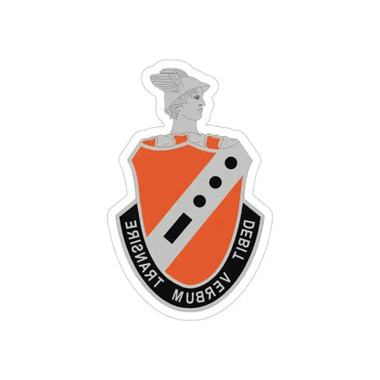 56 Signal Battalion (U.S. Army) REVERSE PRINT Transparent Die-Cut STICKER 5 Inch Die-Cut Transparent - The Sticker Space