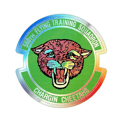 560 Flying Training Squadron AETC (U.S. Air Force) Holographic STICKER Die-Cut Vinyl Decal 4 Inch Holographic - The Sticker Space