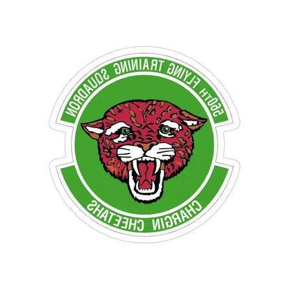 560 Flying Training Squadron AETC (U.S. Air Force) REVERSE PRINT Transparent Die-Cut STICKER 5 Inch Die-Cut Transparent - The Sticker Space