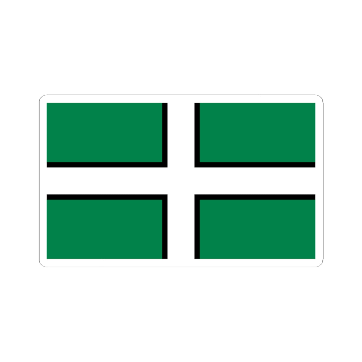 Flag of Devon (England) STICKER Vinyl Kiss-Cut Decal