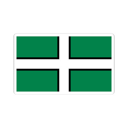 Flag of Devon (England) STICKER Vinyl Kiss-Cut Decal