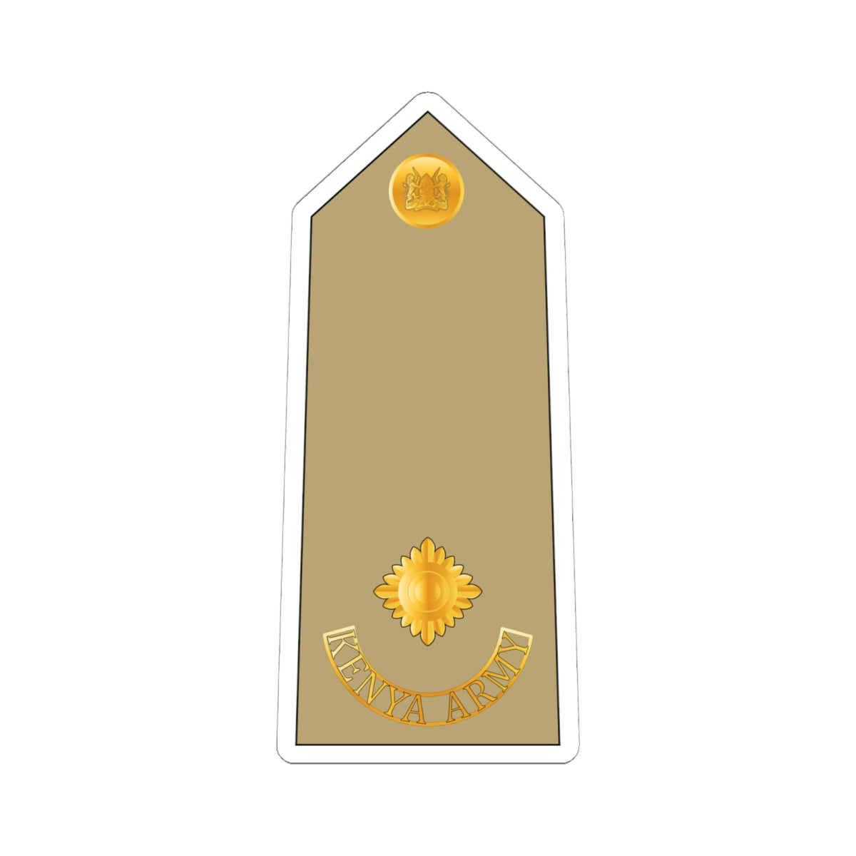 07. Kenyan Army 2LT (Kenya) (Military Rank) STICKER Vinyl Kiss-Cut Decal