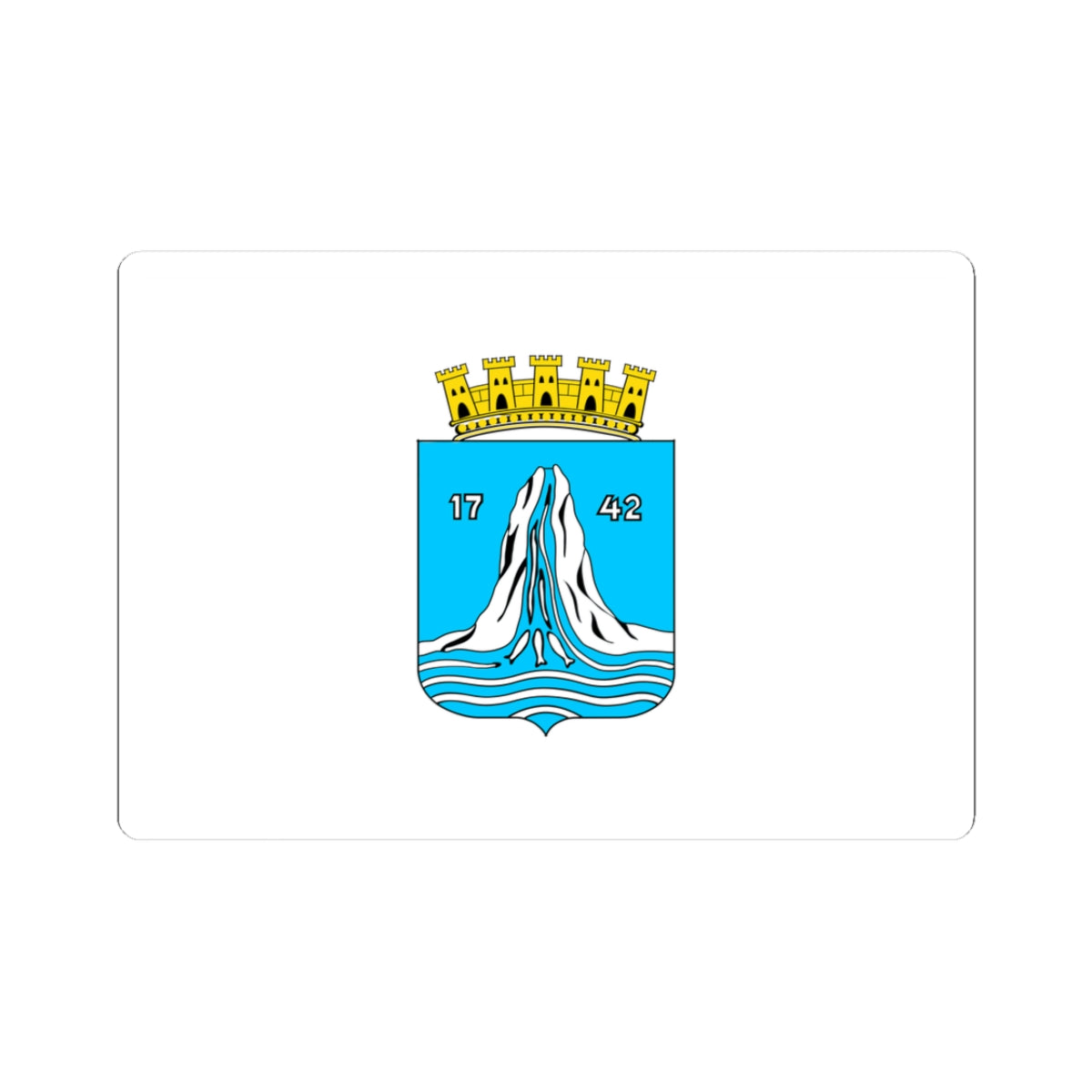 Flag of Kristiansund (Norway) STICKER Vinyl Kiss-Cut Decal