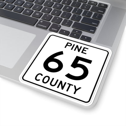 Pine County Route 65 MN (Minnesota) (Road Sign) STICKER Vinyl Kiss-Cut Decal