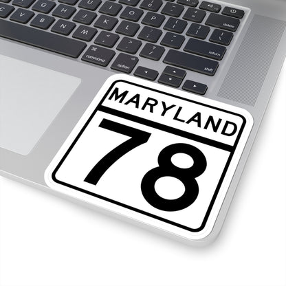 MD Route 78 (Maryland) (Road Sign) STICKER Vinyl Kiss-Cut Decal
