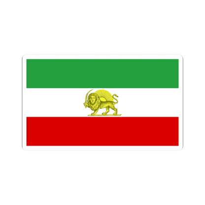 Lion and Sun Tricolor Flag (Iran) STICKER Vinyl Kiss-Cut Decal