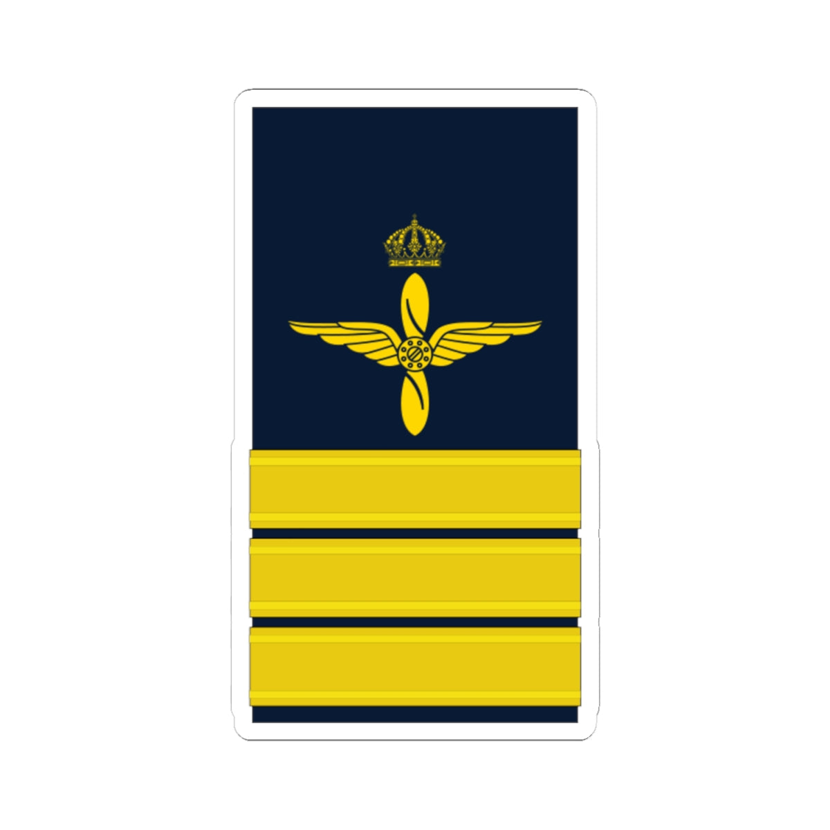 OF 4 Överstelöjtnant FV hylsa (Sweden) (Military Rank) STICKER Vinyl Kiss-Cut Decal