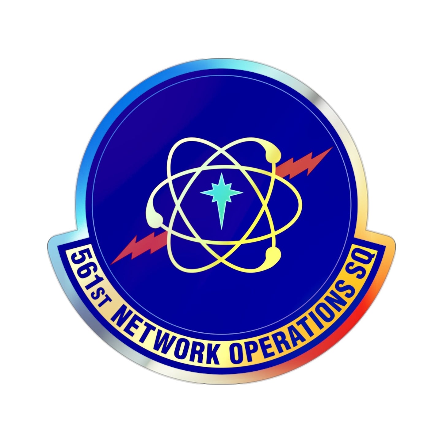 561 Network Operations Squadron ACC (U.S. Air Force) Holographic STICKER Die-Cut Vinyl Decal-2 Inch-The Sticker Space