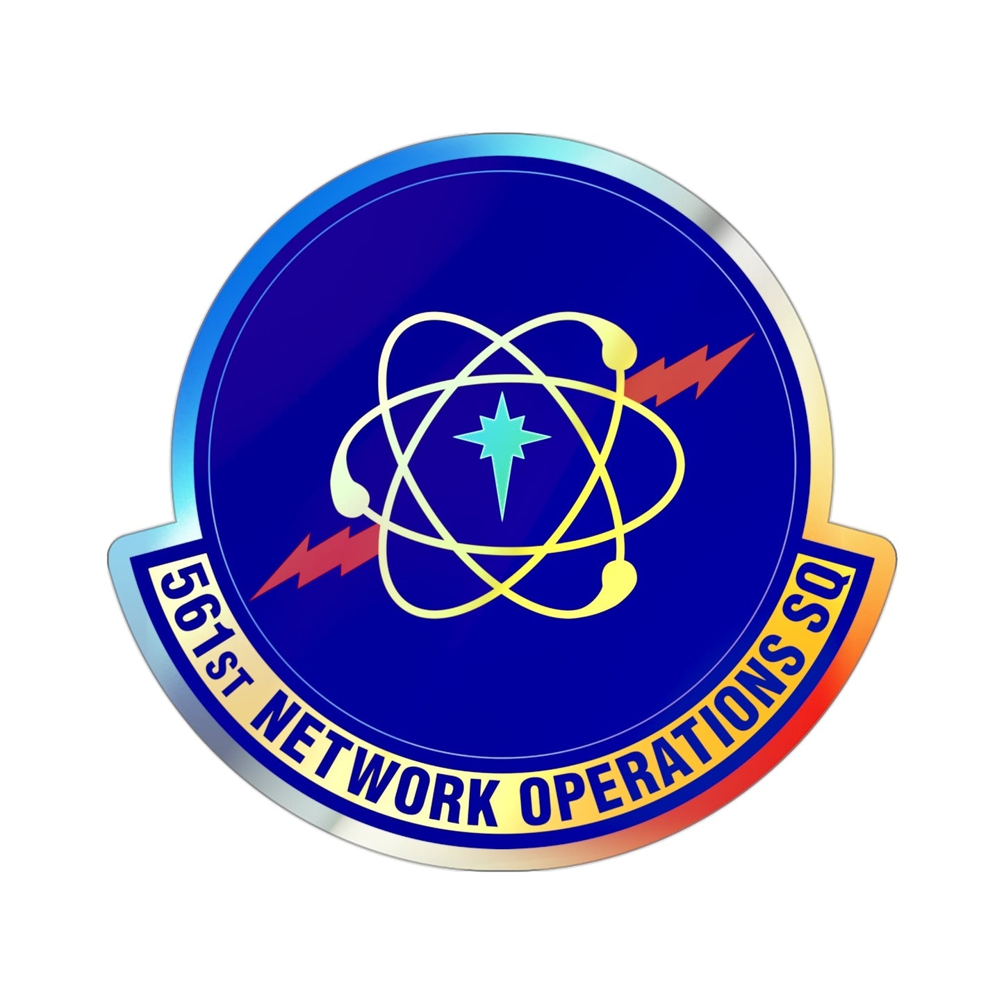 561 Network Operations Squadron ACC (U.S. Air Force) Holographic STICKER Die-Cut Vinyl Decal-3 Inch-The Sticker Space