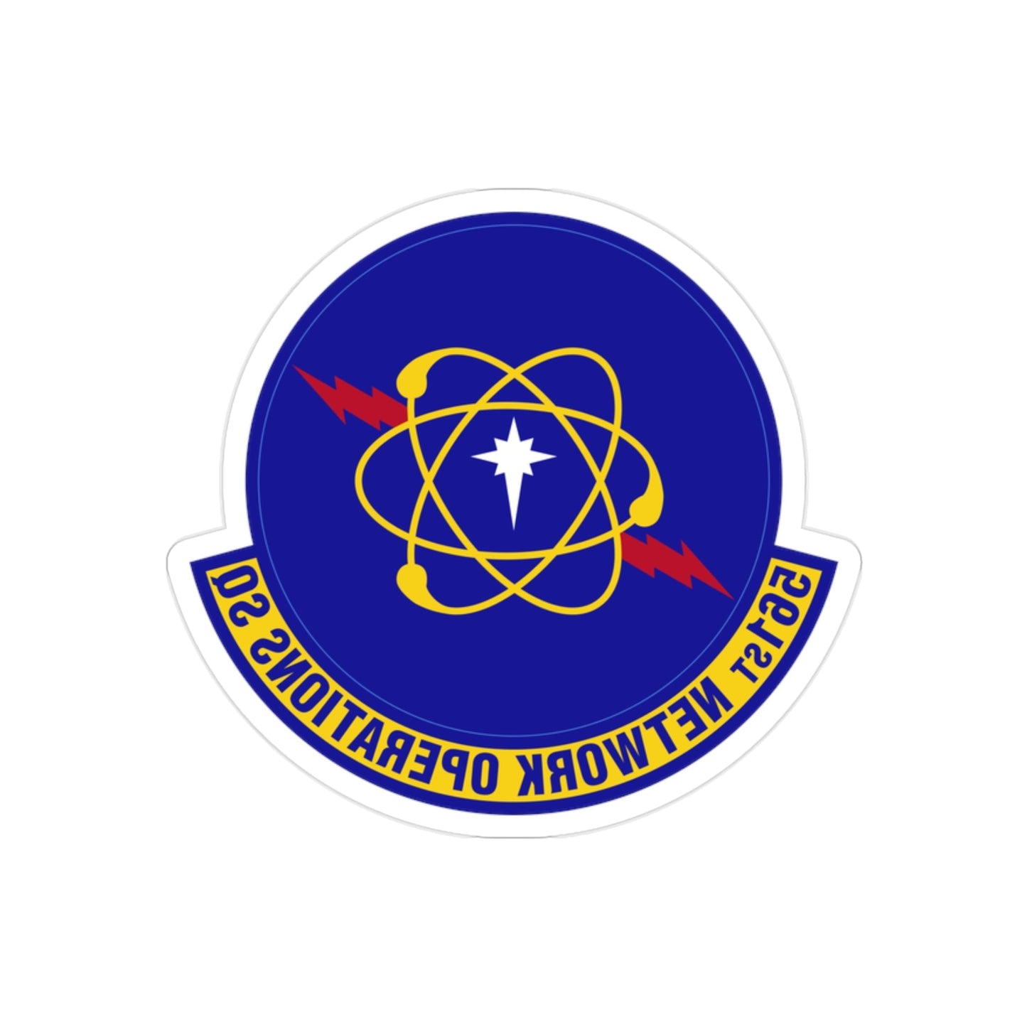 561 Network Operations Squadron ACC (U.S. Air Force) REVERSE PRINT Transparent STICKER-2 Inch-The Sticker Space