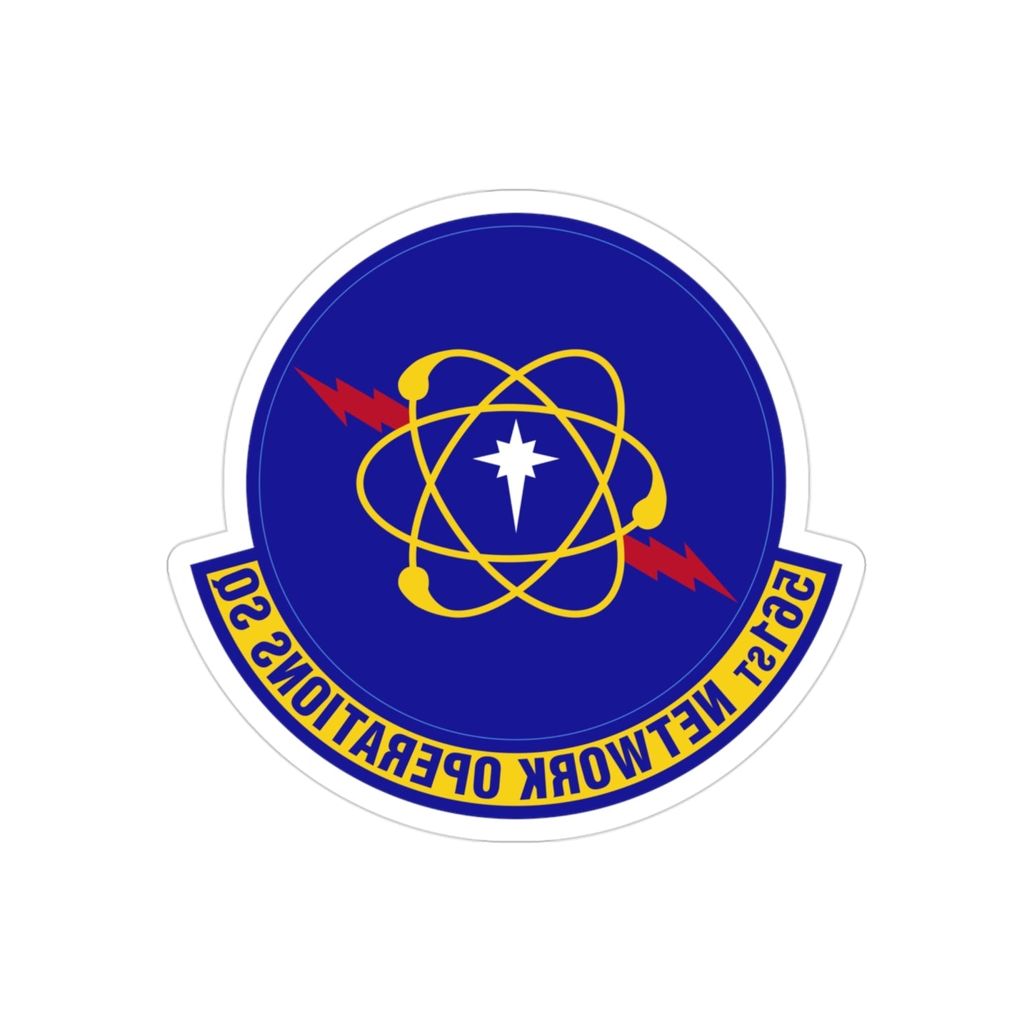 561 Network Operations Squadron ACC (U.S. Air Force) REVERSE PRINT Transparent STICKER-3 Inch-The Sticker Space