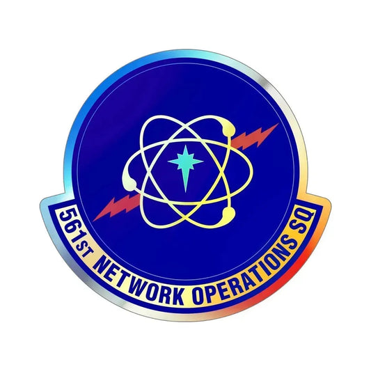 561 Network Operations Squadron ACC (U.S. Air Force) Holographic STICKER Die-Cut Vinyl Decal 6 Inch Holographic - The Sticker Space