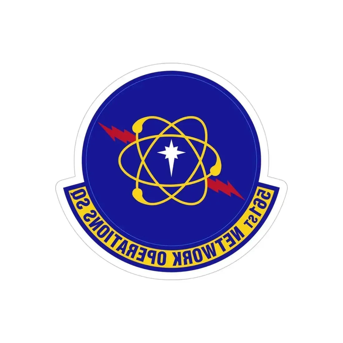 561 Network Operations Squadron ACC (U.S. Air Force) REVERSE PRINT Transparent Die-Cut STICKER - The Sticker Space