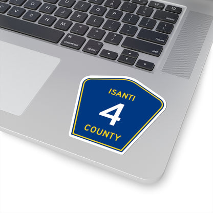 Isanti County 4 MN (Minnesota) (Road Sign) STICKER Vinyl Kiss-Cut Decal
