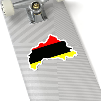 Flag map of Tetovo Municipality Macedonia (North Macedonia) STICKER Vinyl Kiss-Cut Decal