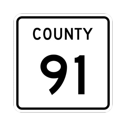 County 91 square (Minnesota) (Road Sign) STICKER Vinyl Kiss-Cut Decal