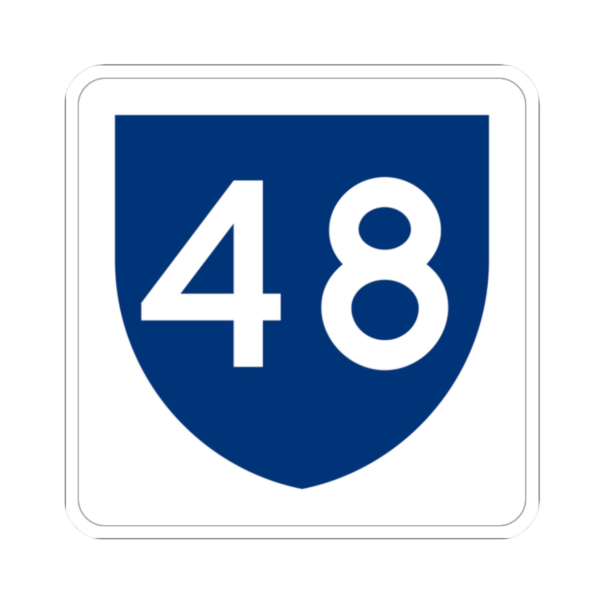PR primary 48 (Puerto Rico) (Road Sign) STICKER Vinyl Kiss-Cut Decal