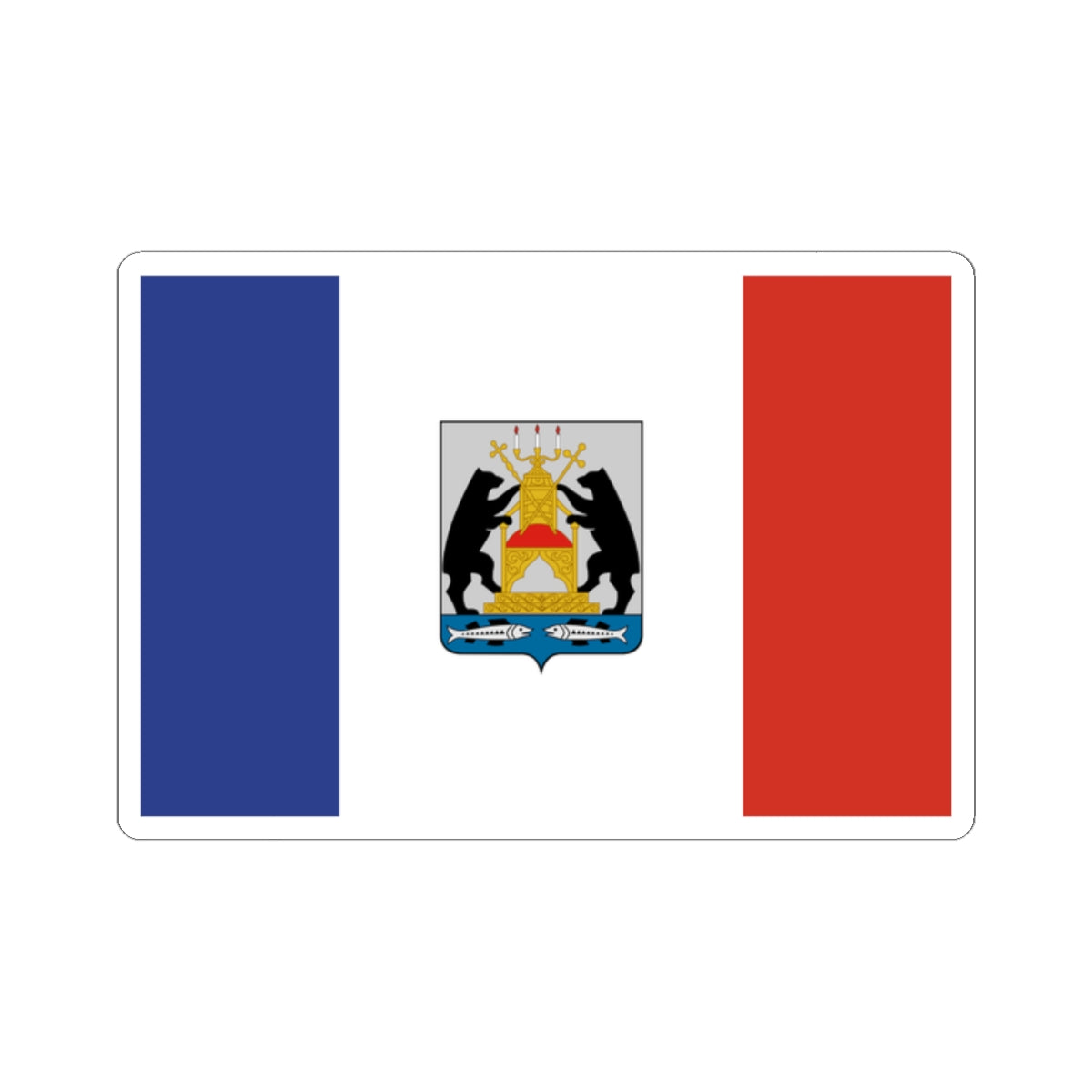 Flag of Novgorod Oblast Russia - STICKER Vinyl Kiss-Cut Decal